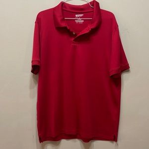 Men’s red, collar shirt